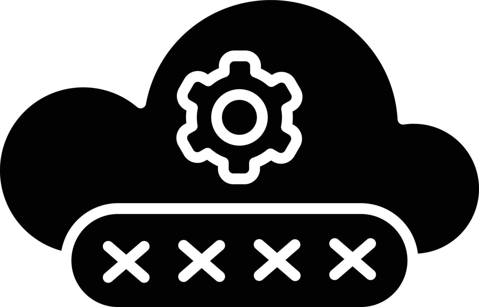 Vector Design Cloud Password Icon Style