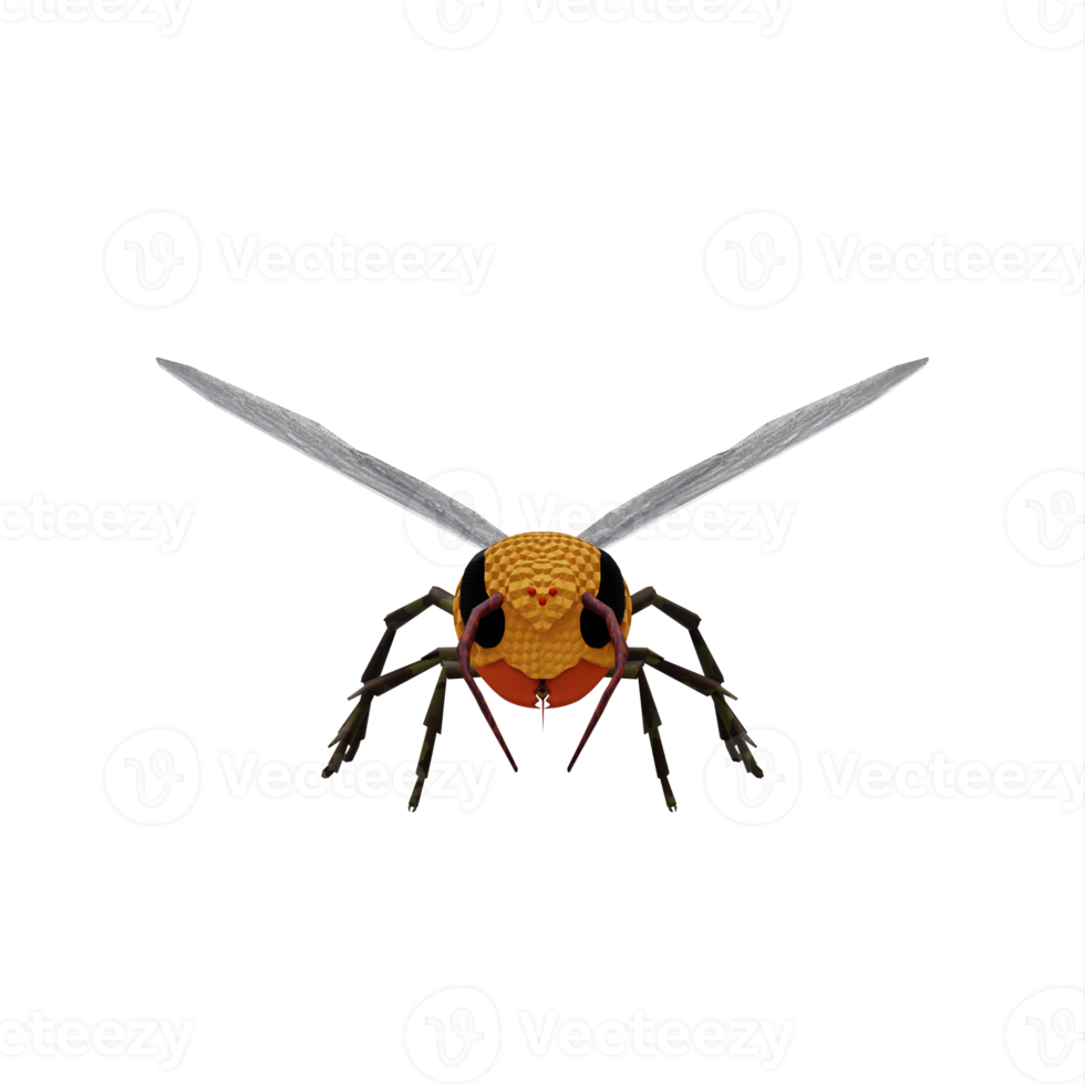 3d Wasp isolated png