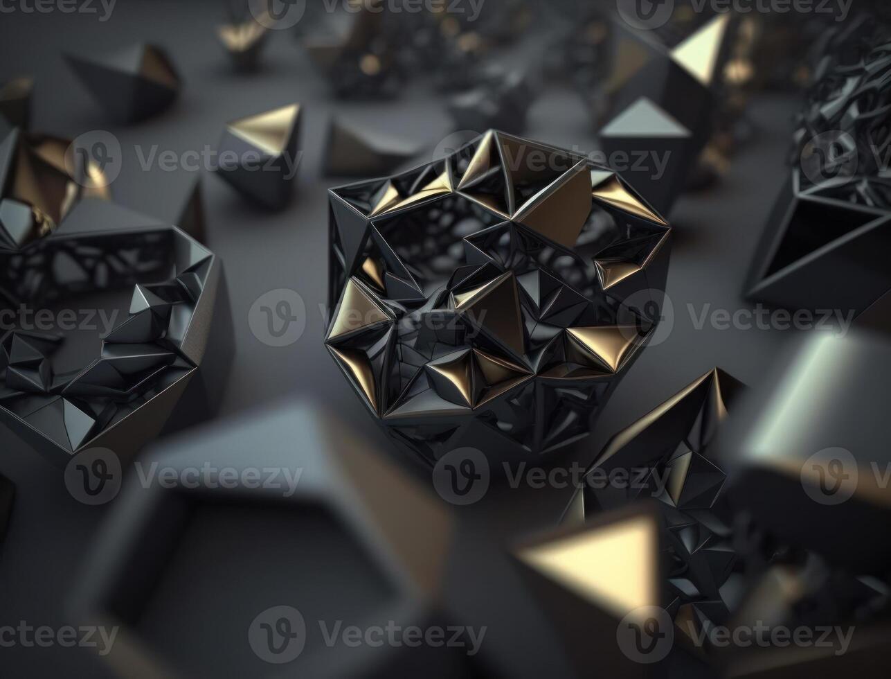 Futuristic abstract pyramid geometric background created with technology photo