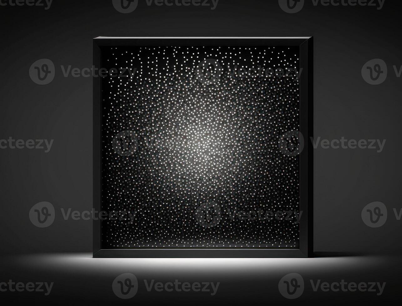 Black and white abstract geometric background with dot shapes pointillism style created with technology photo