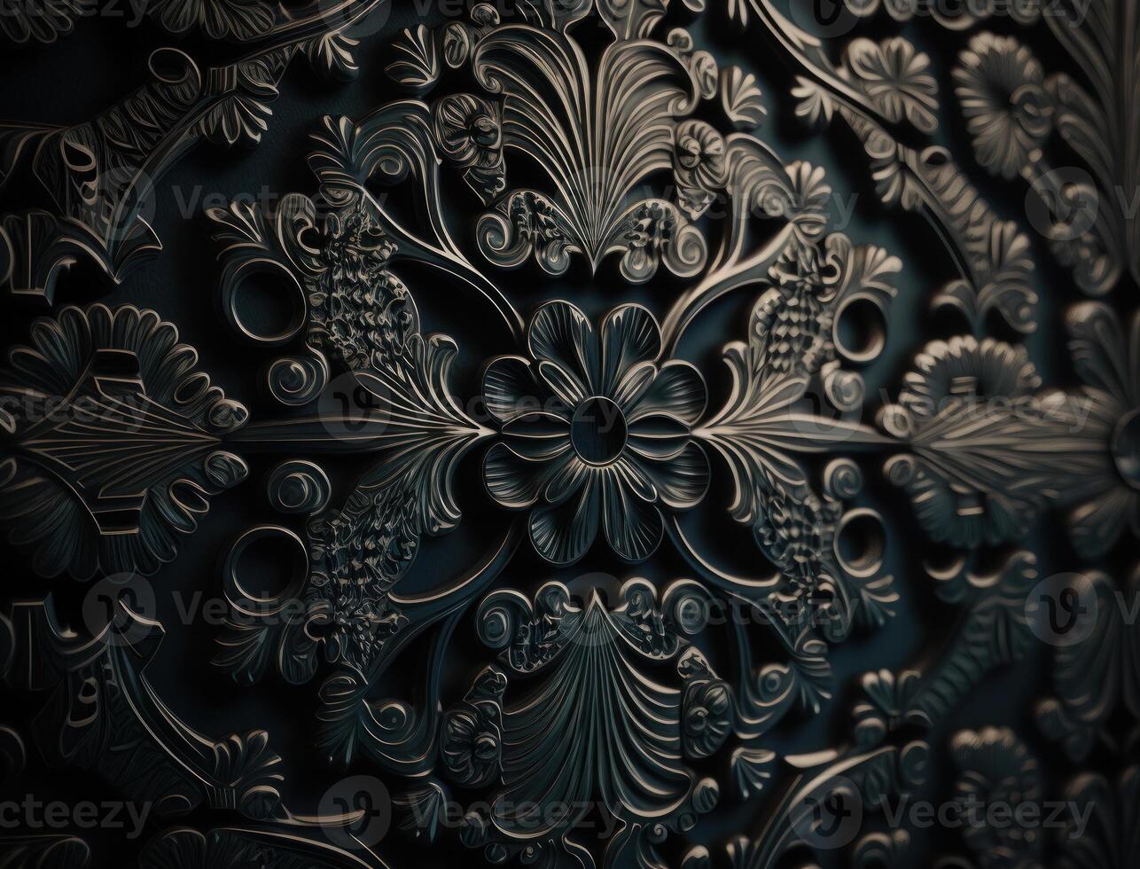 Royal vintage Victorian Gothic background Rococo venzel and whorl created with technology photo