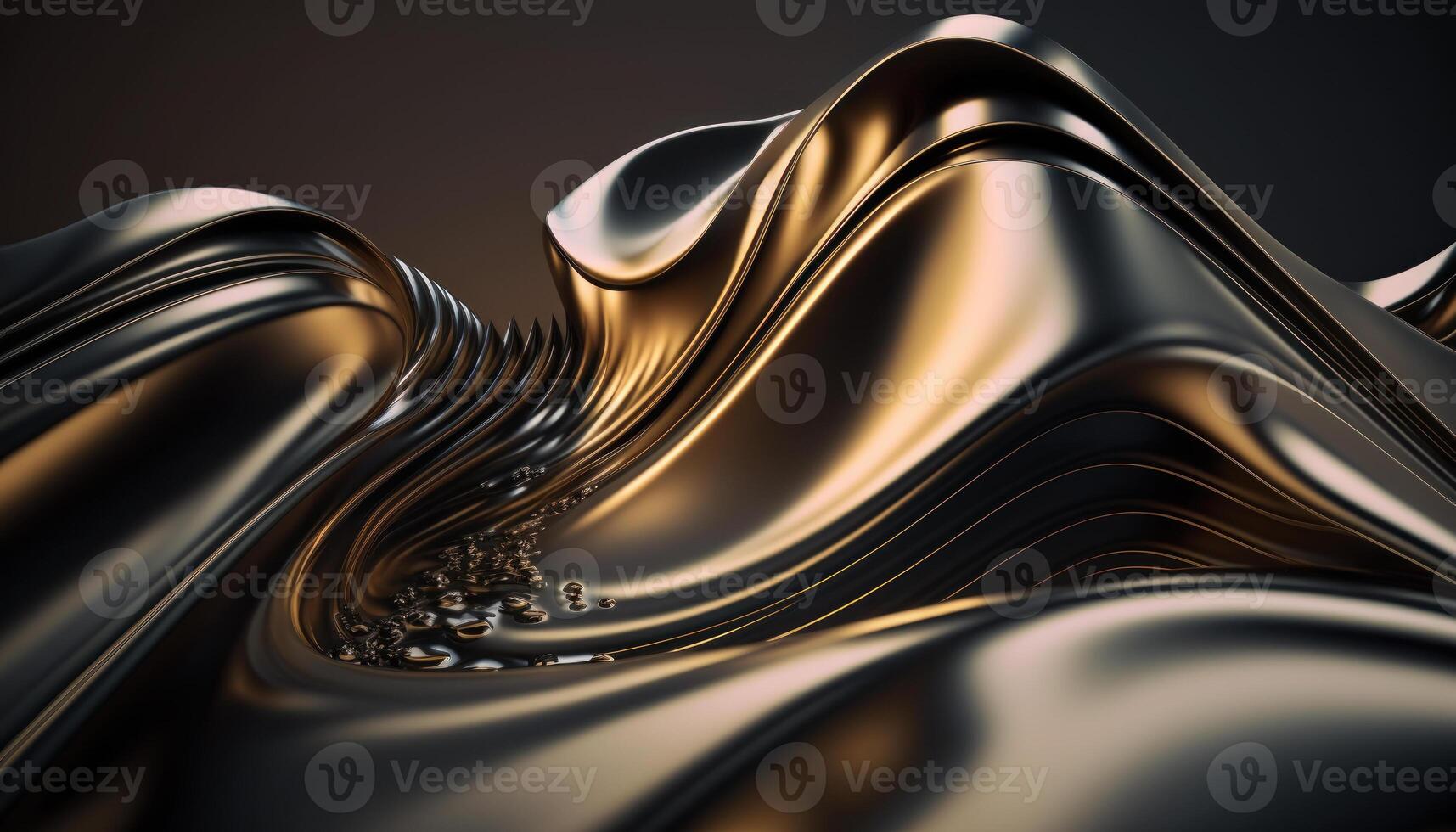 A metallic abstract wavy liquid background technology photo