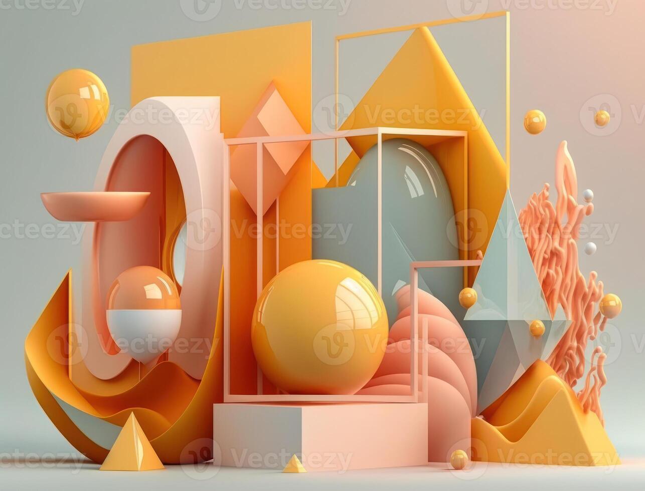 Abstract image featuring a combination of organic and geometric shapes dynamic and energetic background created with technology photo