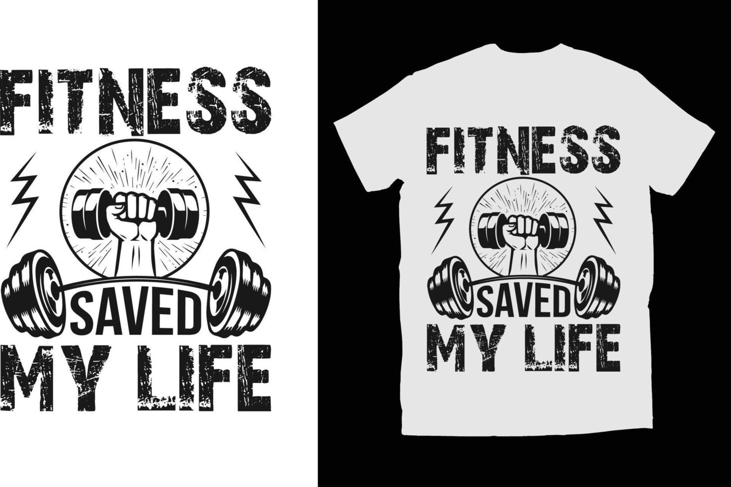 diseño de camiseta de fitness vector