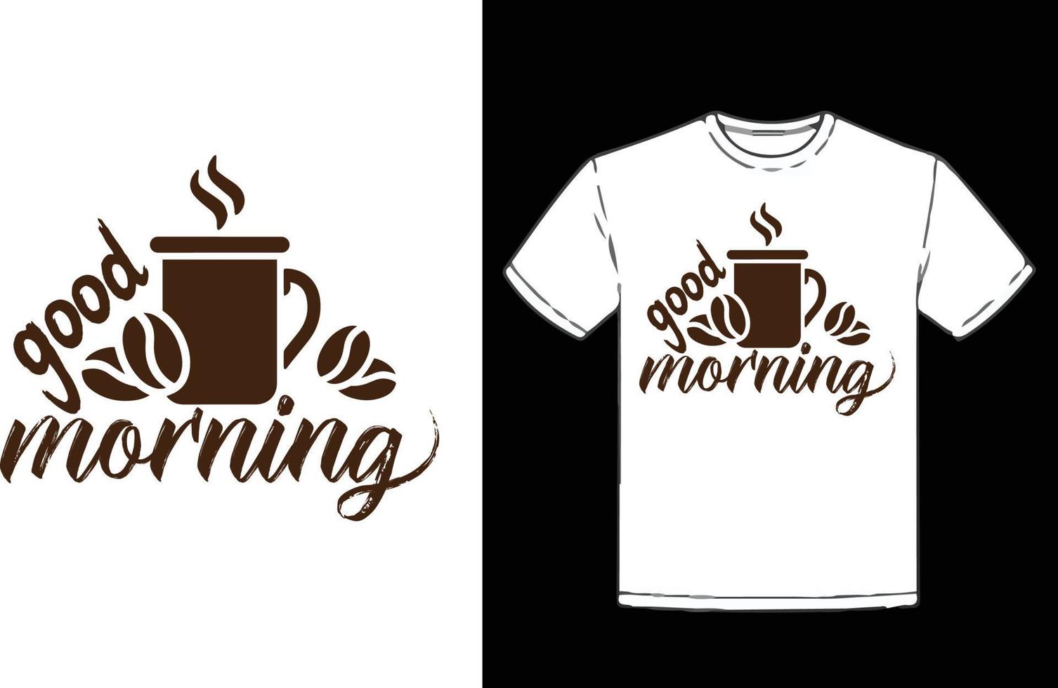 Coffee And Custom T-shirt Design vector