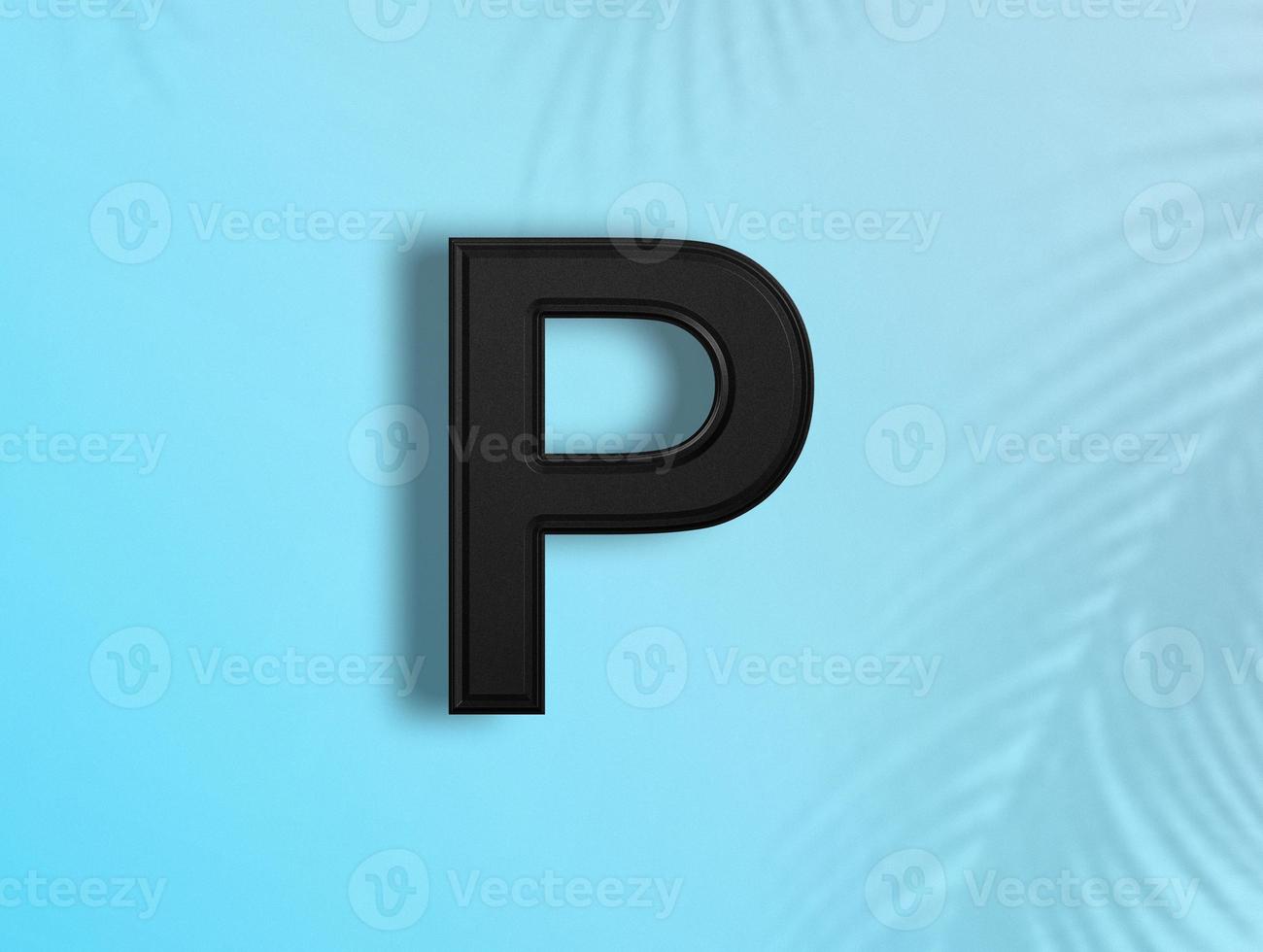 3D rendering of Alphabets photo