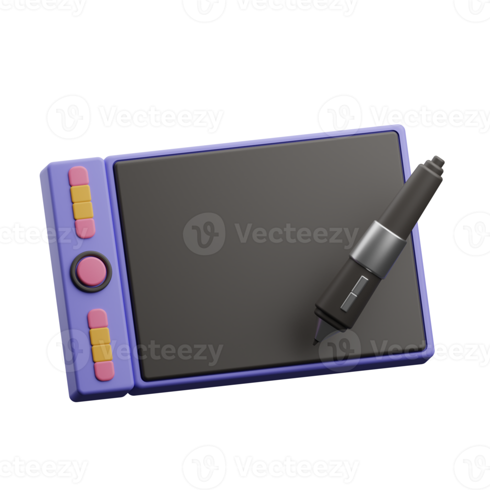 graphic designer tablet illustration 3d png