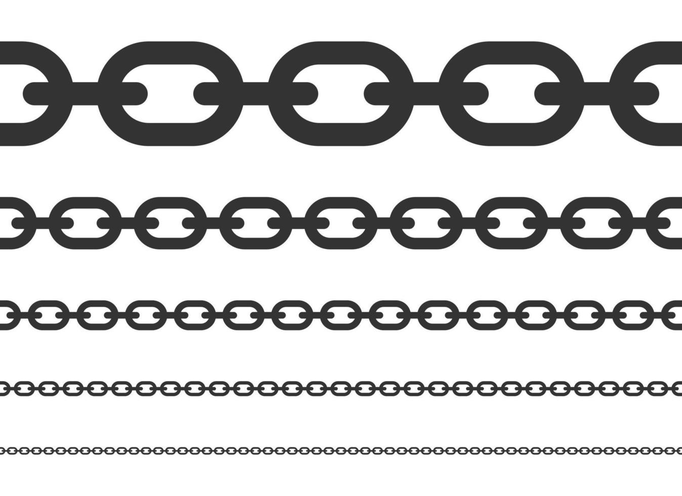 Seamless chain vector illustration isolated on white background
