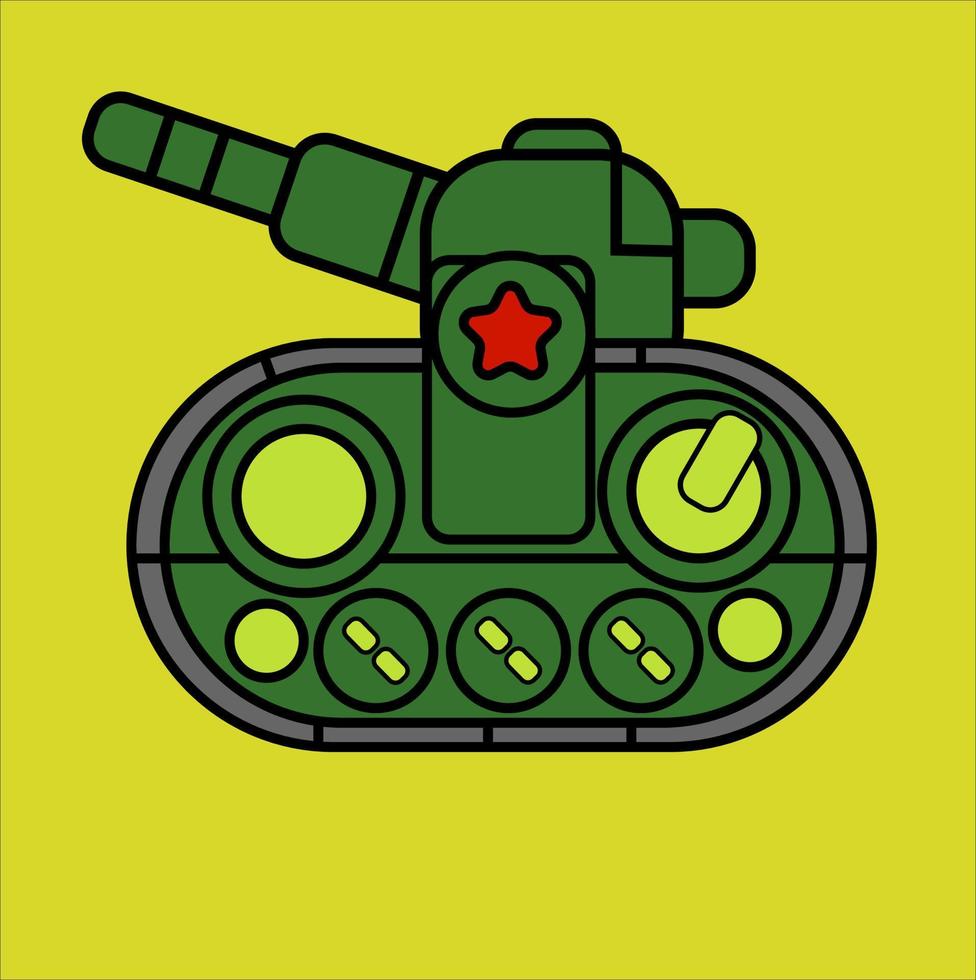 tank cute style illustration vector