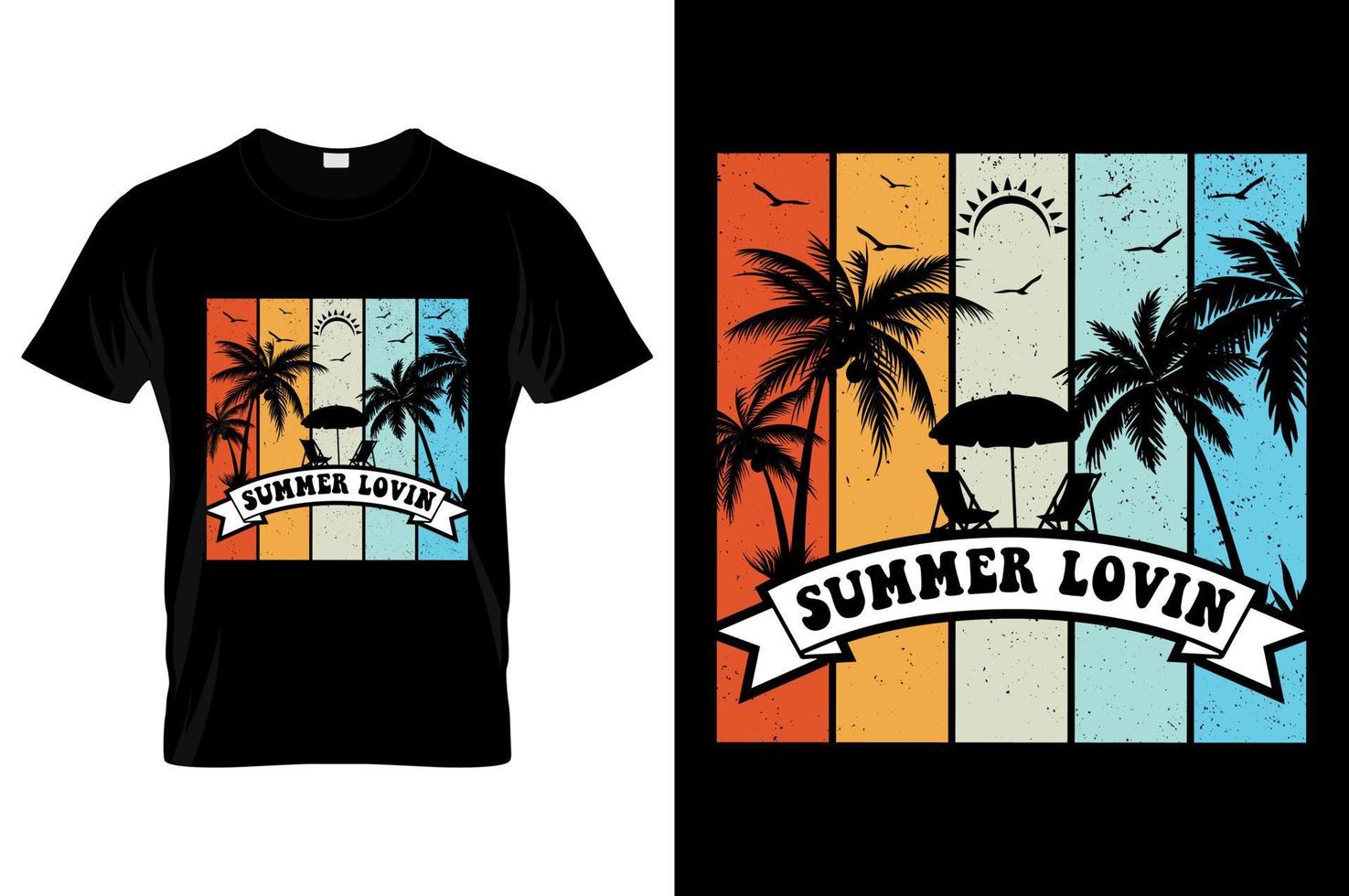 Summer lovin Summer  t-shirt design. Best for fashion graphics, t-shirt Pro Vector