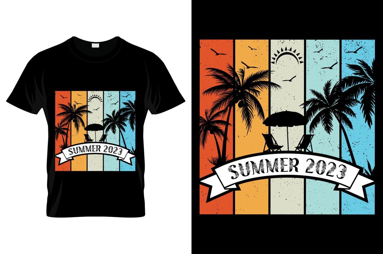 verano 2023 camiseta diseño. mejor para Moda gráficos, camiseta Pro vector