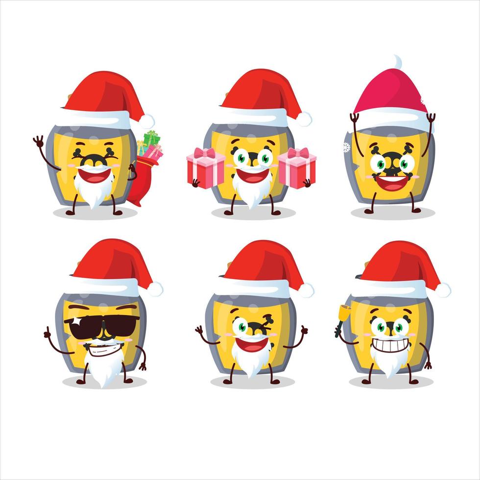 Papa Noel claus emoticones con peligroso poción dibujos animados personaje vector