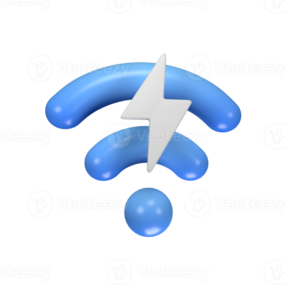 Wifi connection 3D illustration png