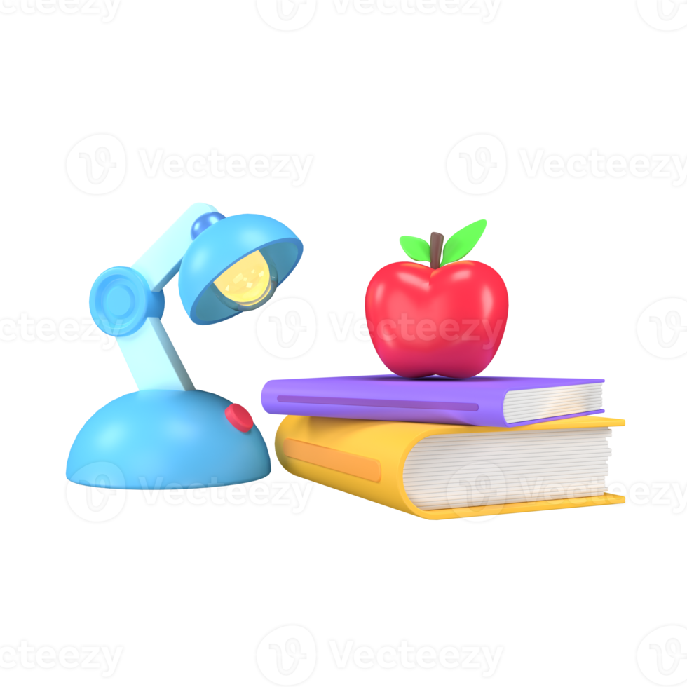 stack van boeken, aan het leren 3d illustratie png