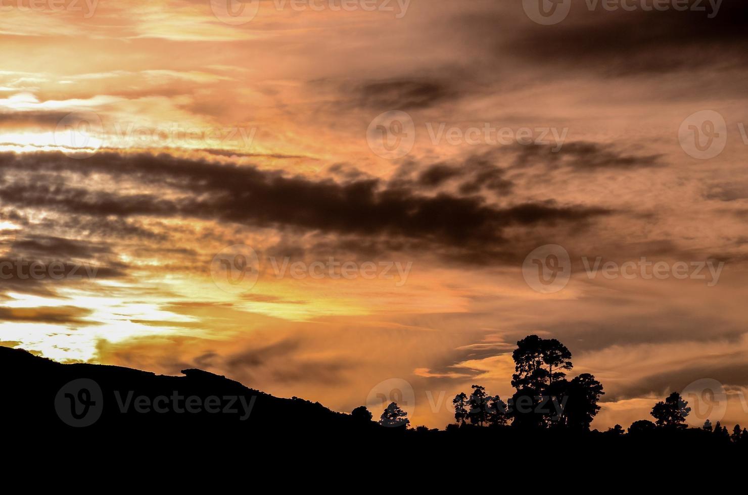 Colourful sky at sunset photo