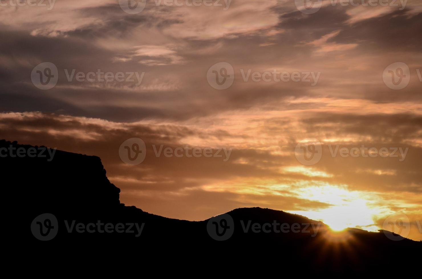 Colourful sky at sunset photo