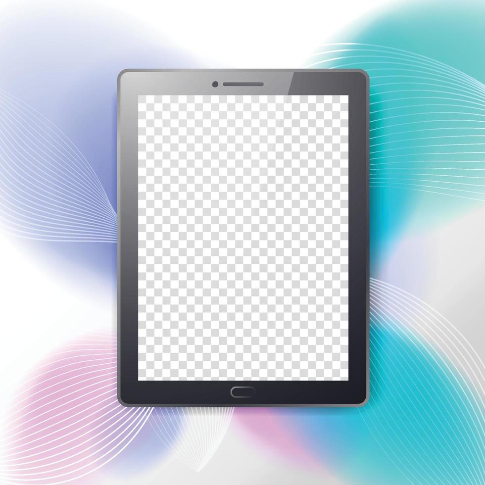 Tablet Black Color Mockup vector