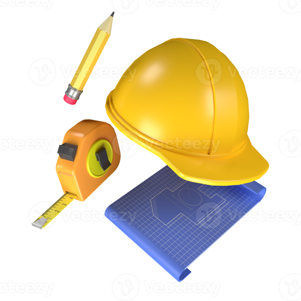 Civil engineering 3D illustration png