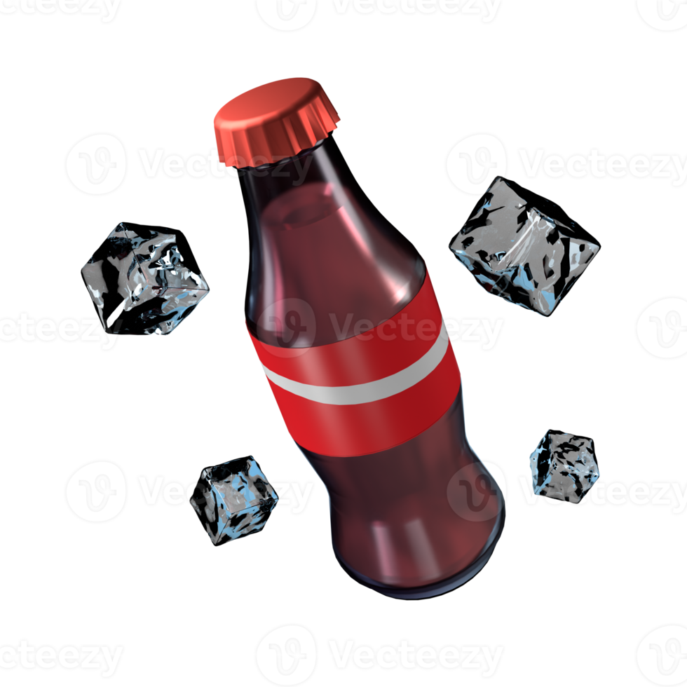 Coca Cola bottiglia 3d illustrazione png