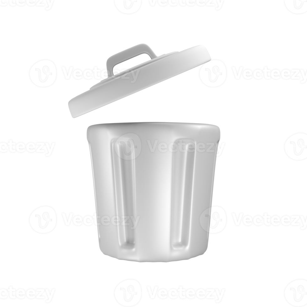 Trash bin 3D illustration png