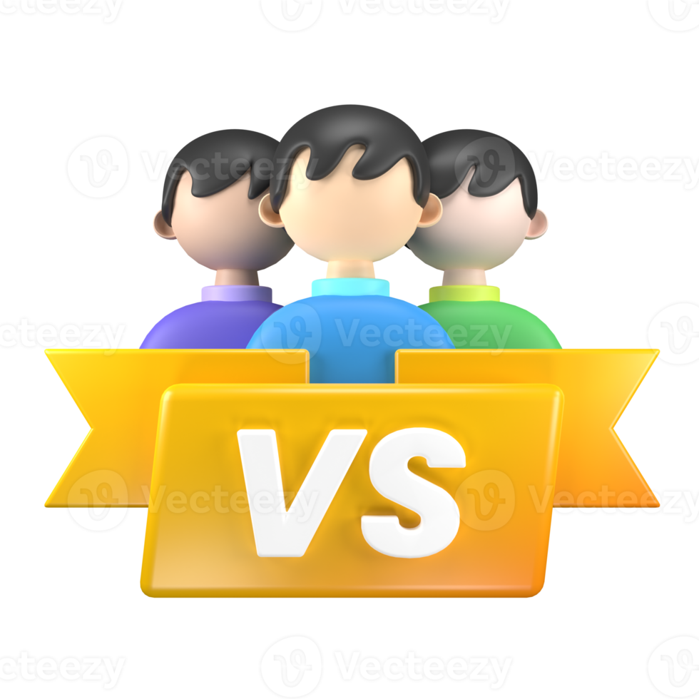 Versus 3D illustration png