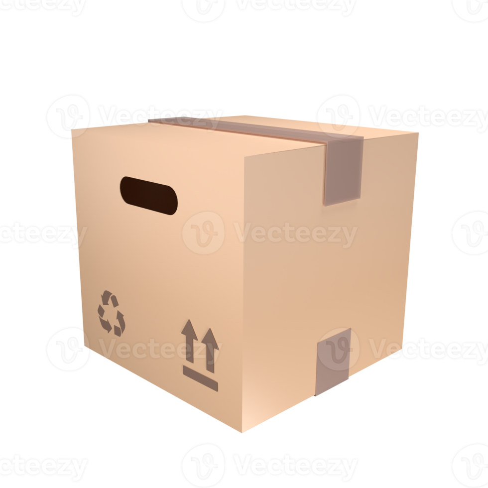 Paket Box 3d Illustration png