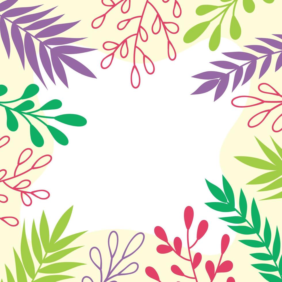 colorful leaves border vector background illustration 22310957 Vector ...