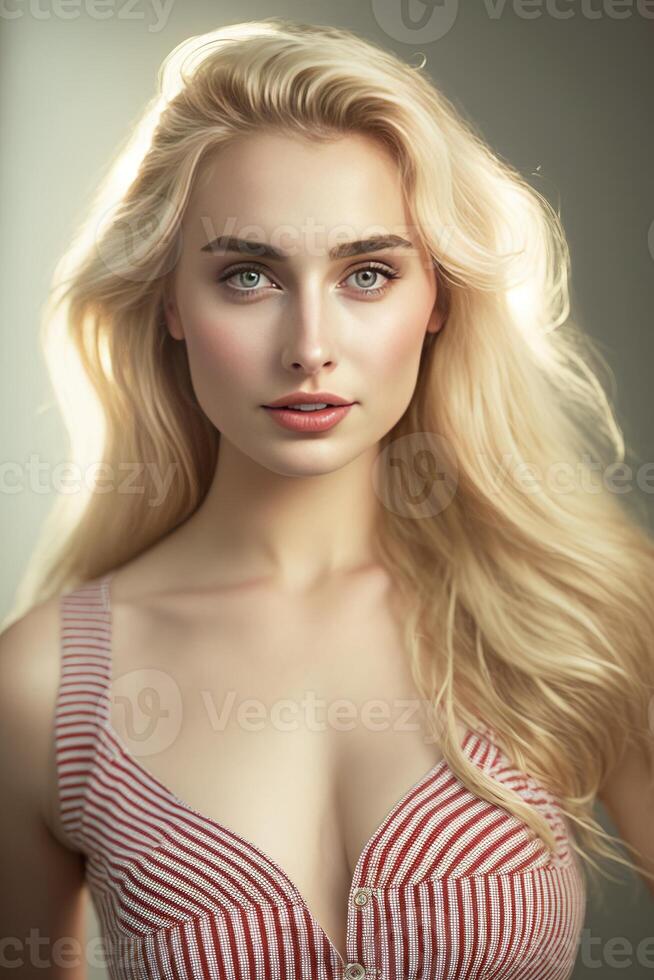 young European woman pin-up model generative AI 22311303 Stock Photo at  Vecteezy