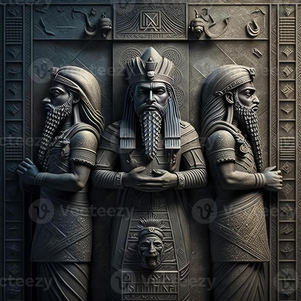enki enlil Sumerian statue image photo