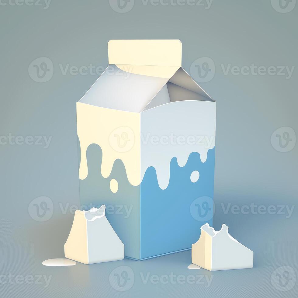 milk pack low poly beautiful image photo