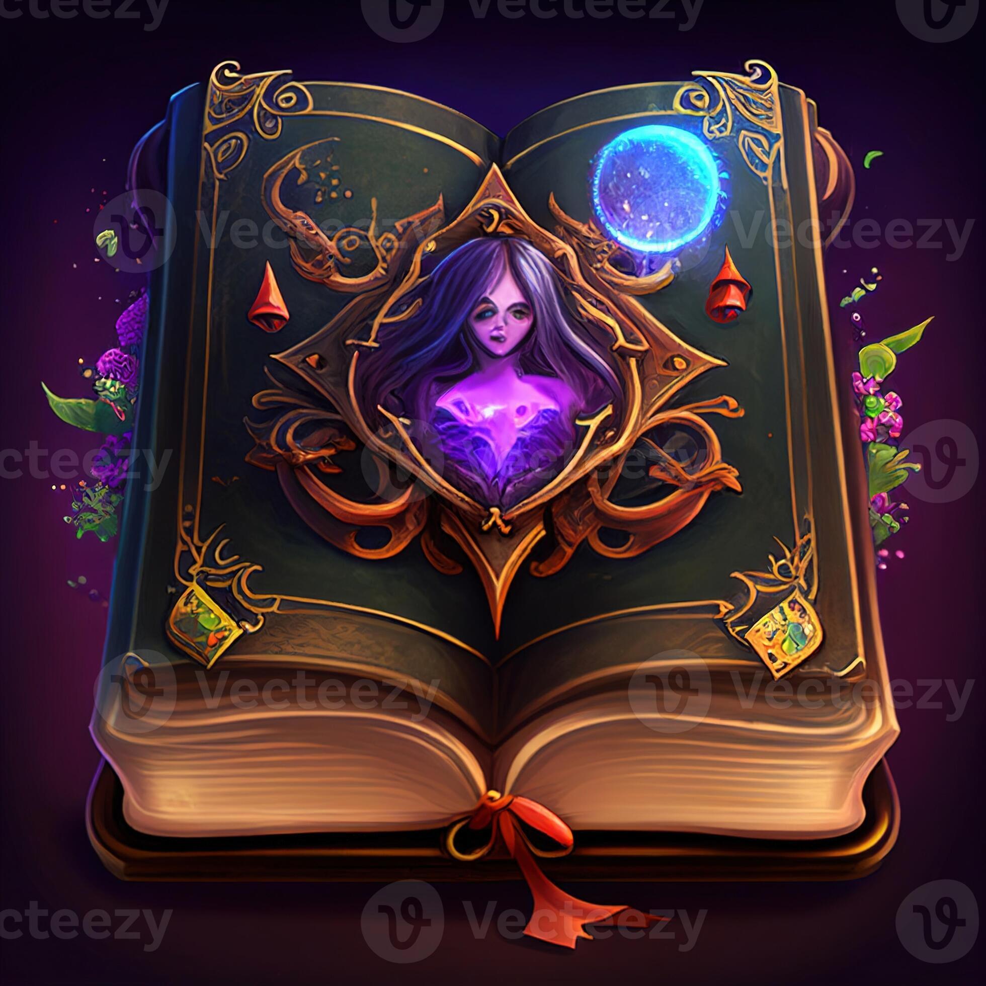 magic book of fantasy and witch game generative ai 22311501 Stock Photo at  Vecteezy