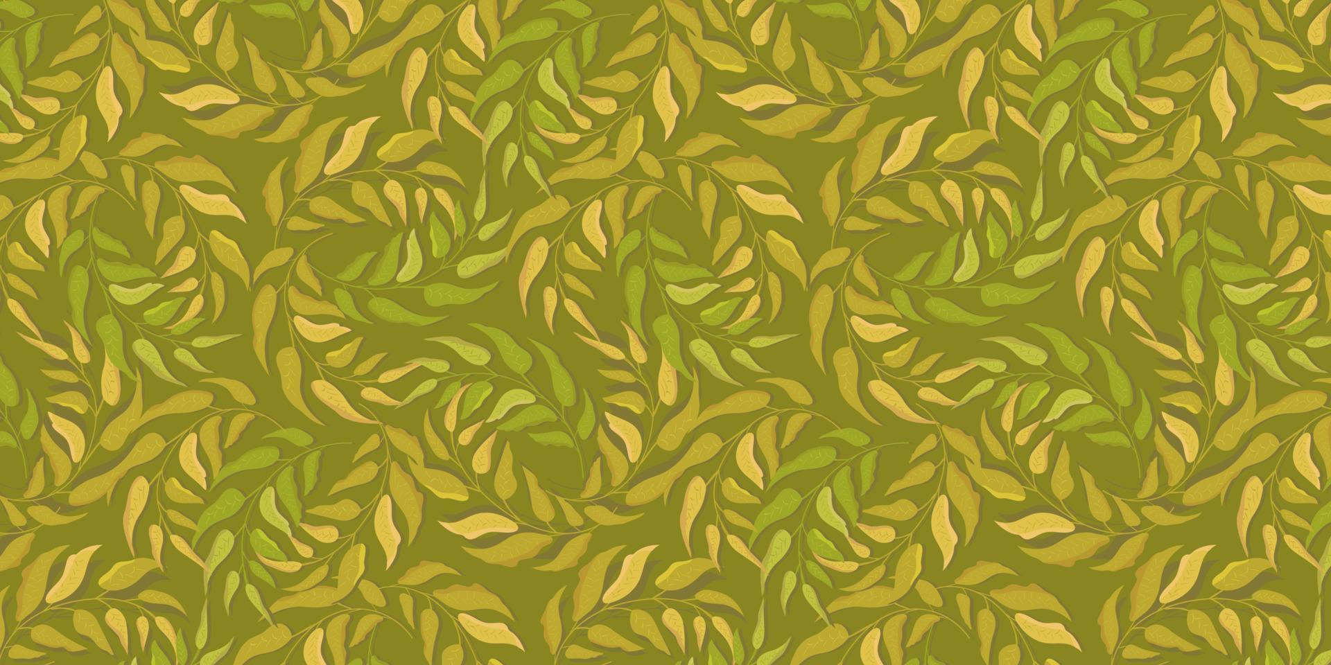 Autumn leaf branch. Bautiful autumn season, seamless pattern. Find fill pattern on swatches vector