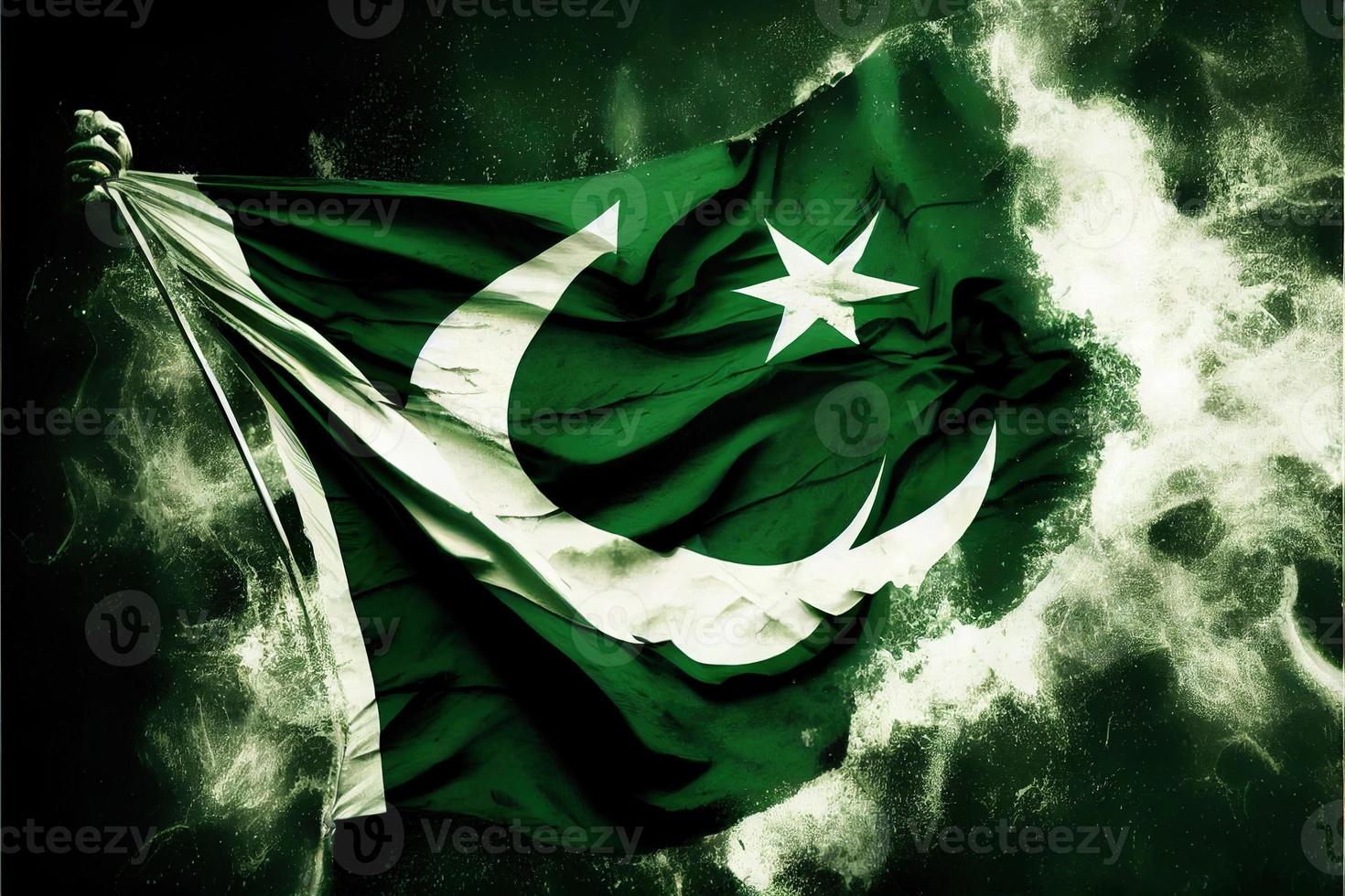 Pakistan, flag. Happy independense day photo