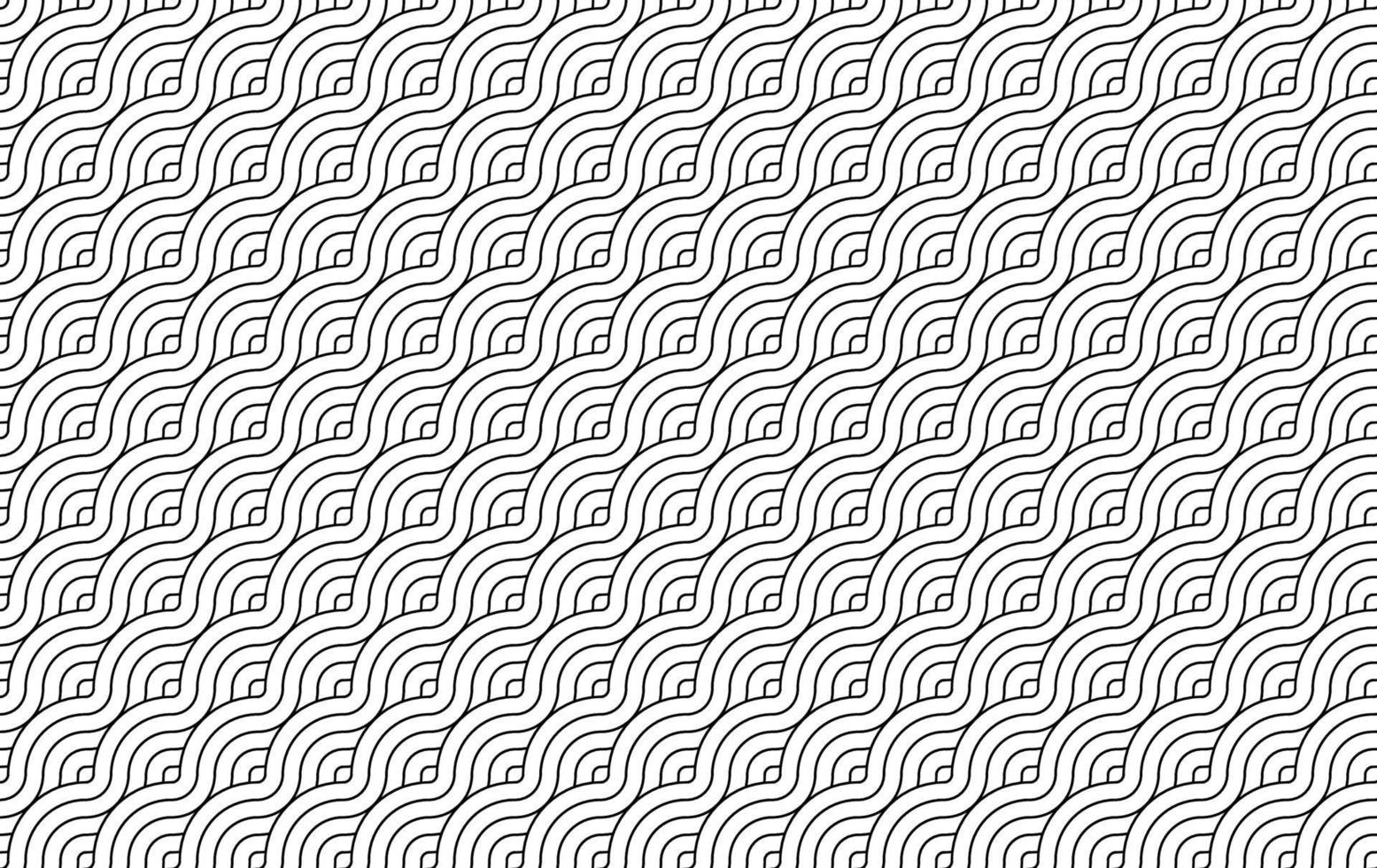 Traditional oriental geometric curve pattern art wave. Creative art motif vector