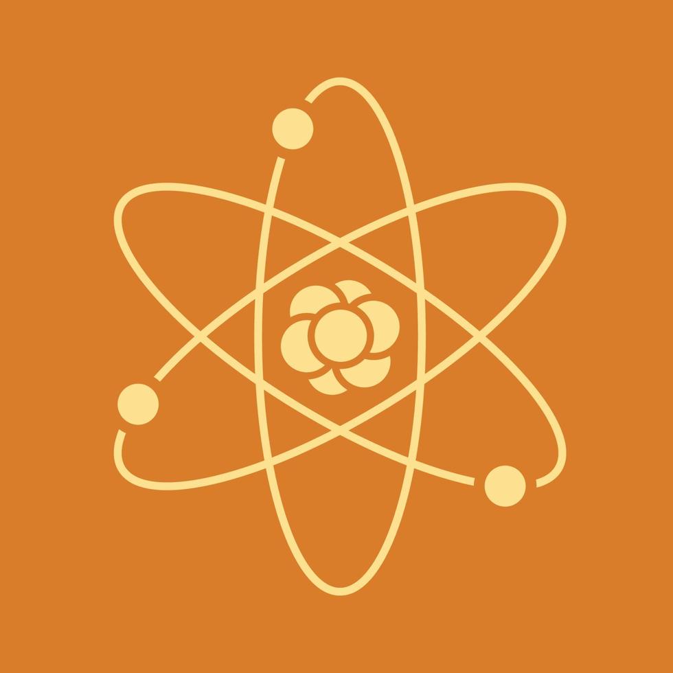 átomo partes en Clásico naranja antecedentes vector
