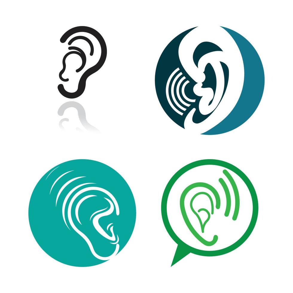 Hearing logo template vector