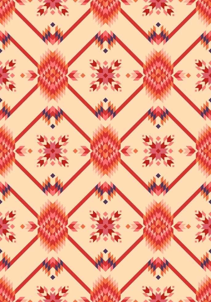 Pattern seamless background vector two tone color blue and yellow. Aztec style.