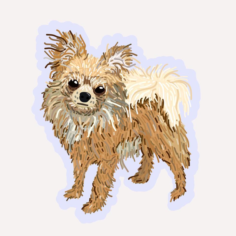 Vector isolated illustration of chihuahua.