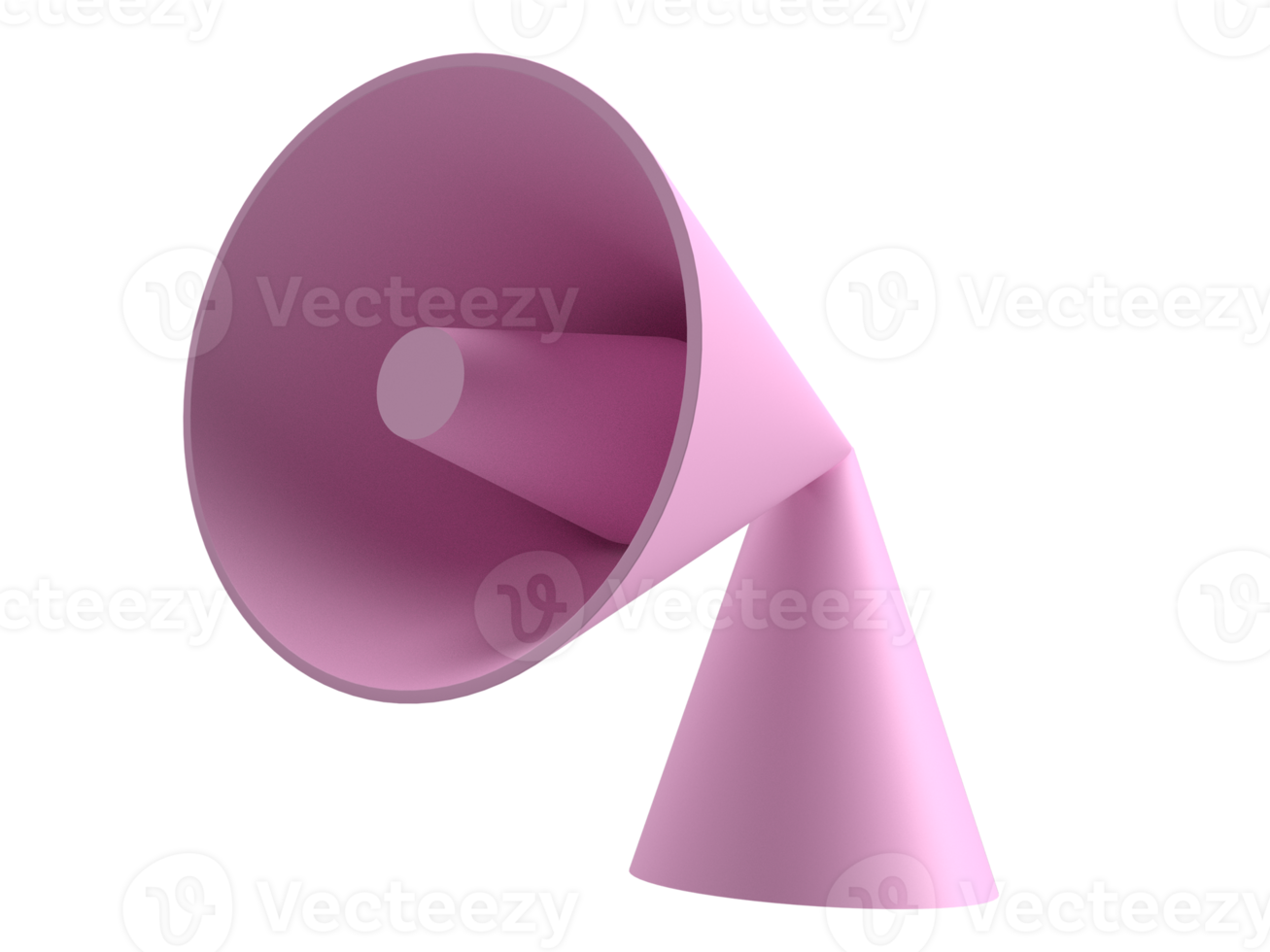 megaphone symbol sign communication announcement loudspeaker loud message voice sound bullhorn shout megaphone speaker attention object public volume promotion alert marketing warning idea.3d render png
