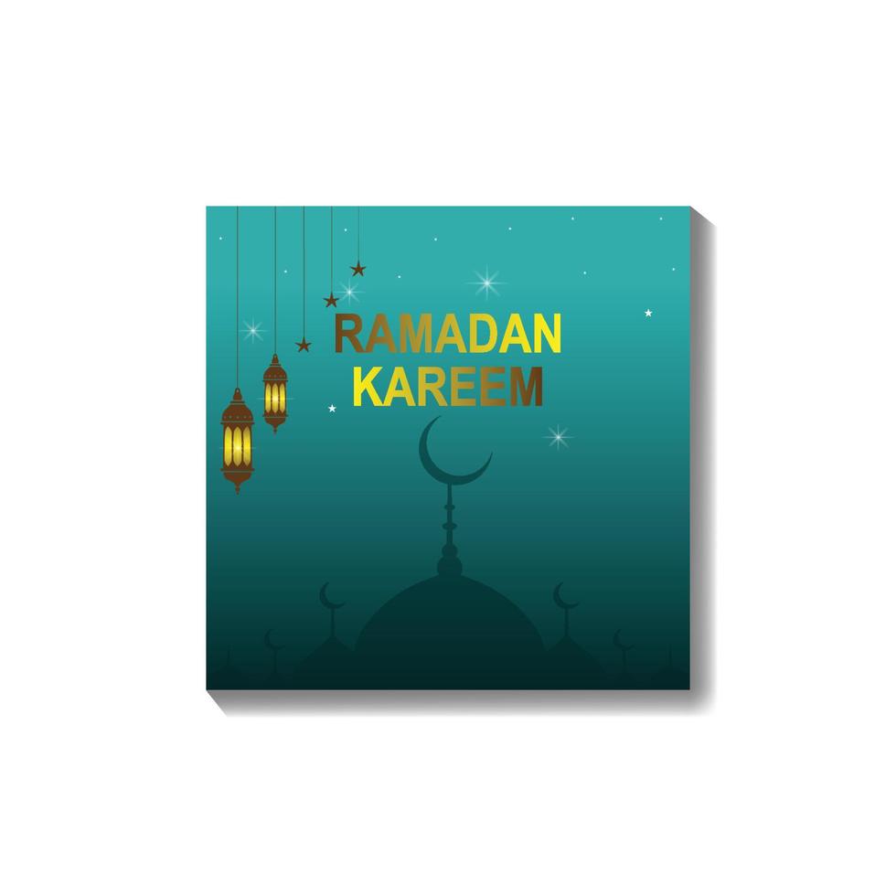 Ramadan kareem social media free template design. vector