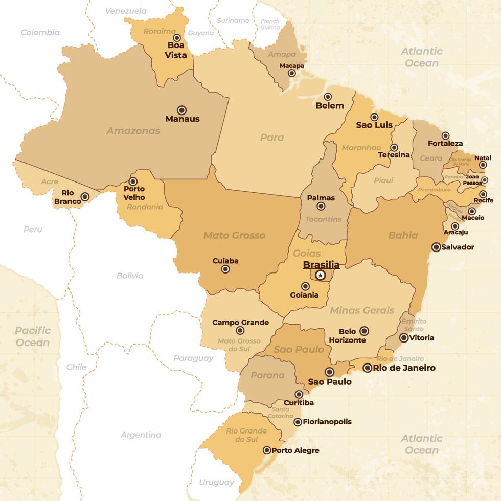 Brasil país mapa vector