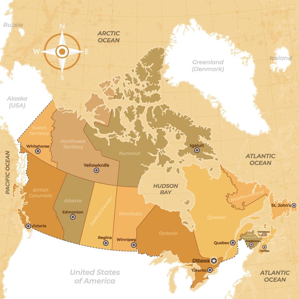 Canada Country Map vector