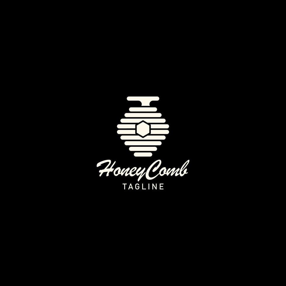 honeycomb product brand logo simple design vector