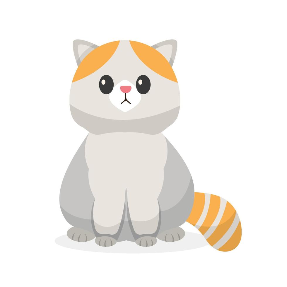 cartoon cat. pet characters illustration vector