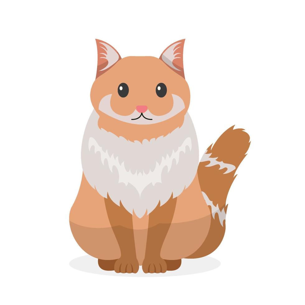 cartoon cat. pet characters illustration vector