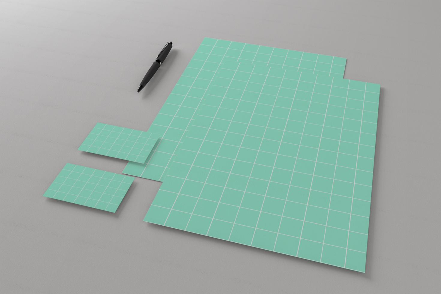 3d illustration. White stationery mock-up. Template for branding design. Business concept. psd