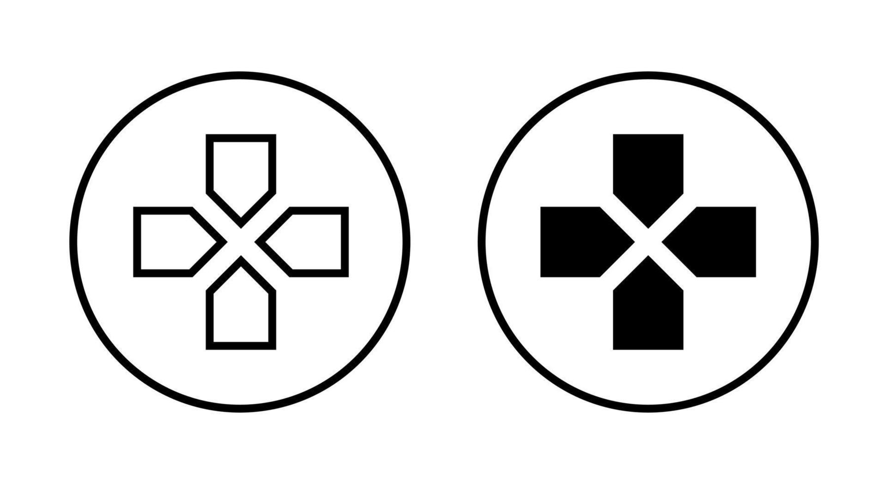 Gamepad direction button icon vector in flat style