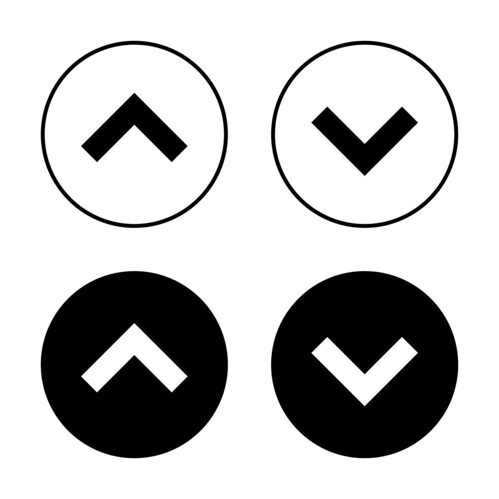 Up and down arrows icon vector in flat style