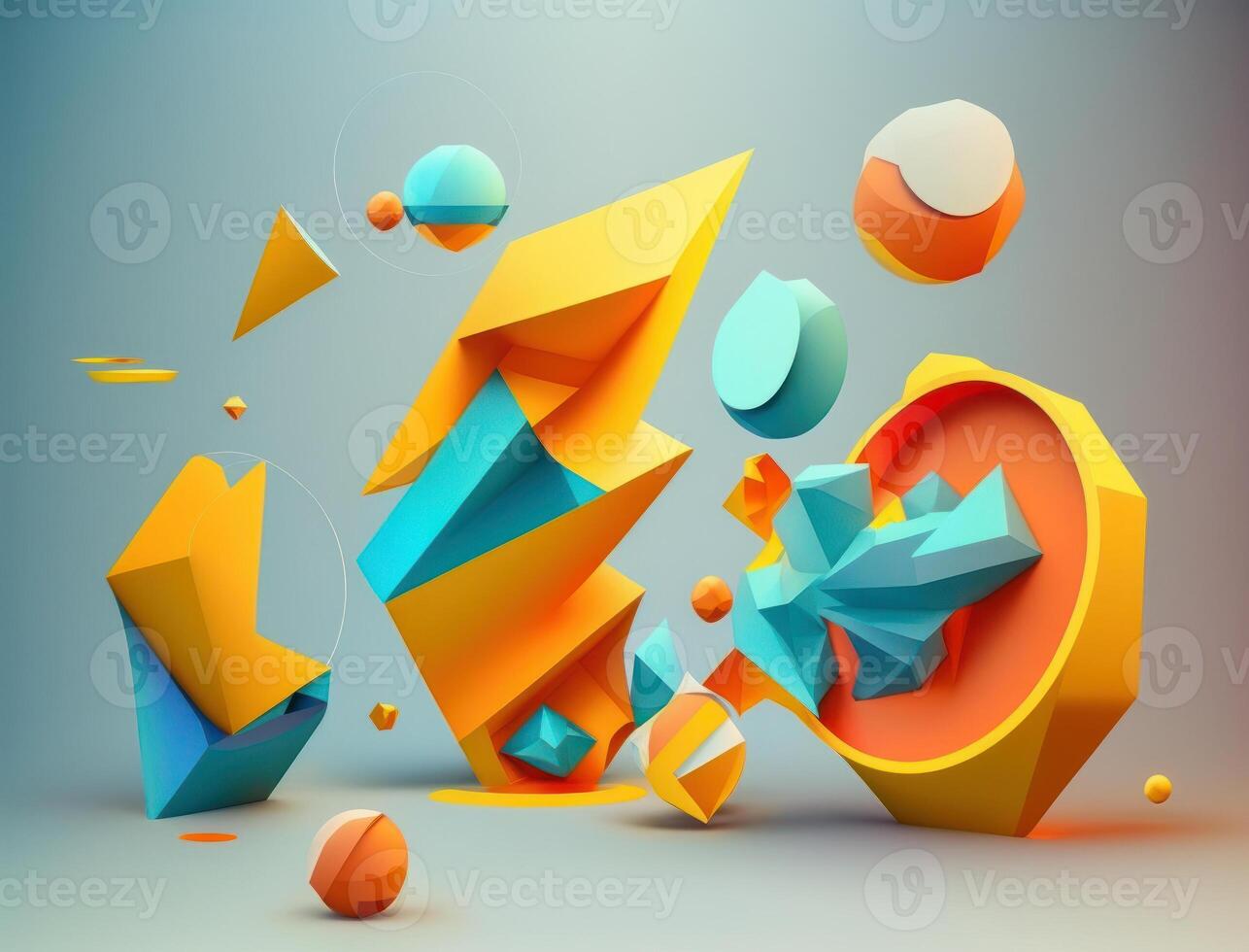 Abstract image featuring a combination of organic and geometric shapes dynamic and energetic background created with technology photo