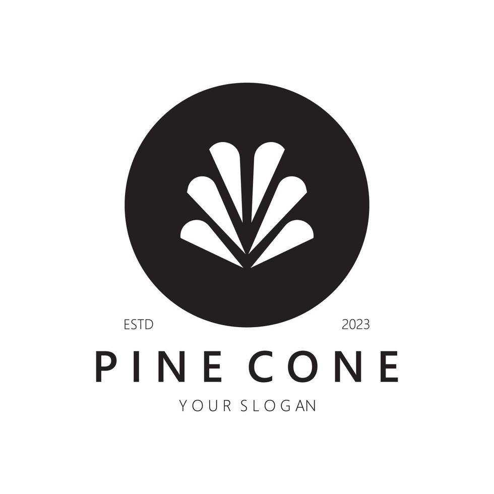 abstract simple pinecone logo design,for business,badge,emblem,pine plantation,pine wood industry,yoga,spa,vector vector